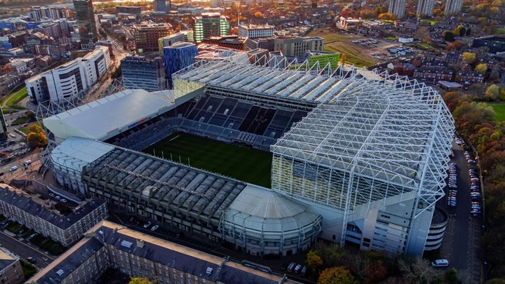 The huge St James' Park