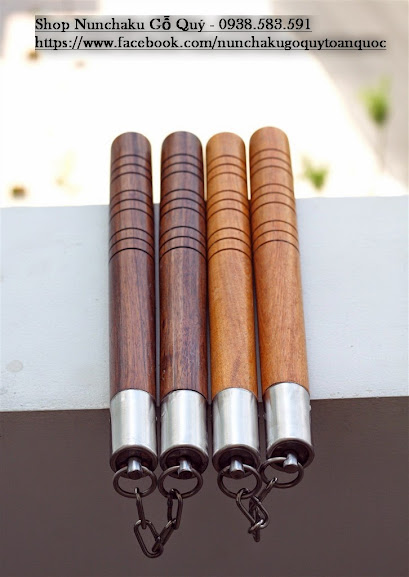 Bán Côn Nhị Khúc INOX Gỗ Quý Mun Trắc - nunchaku - nhikhuccon - 093.493.27.37 - 11