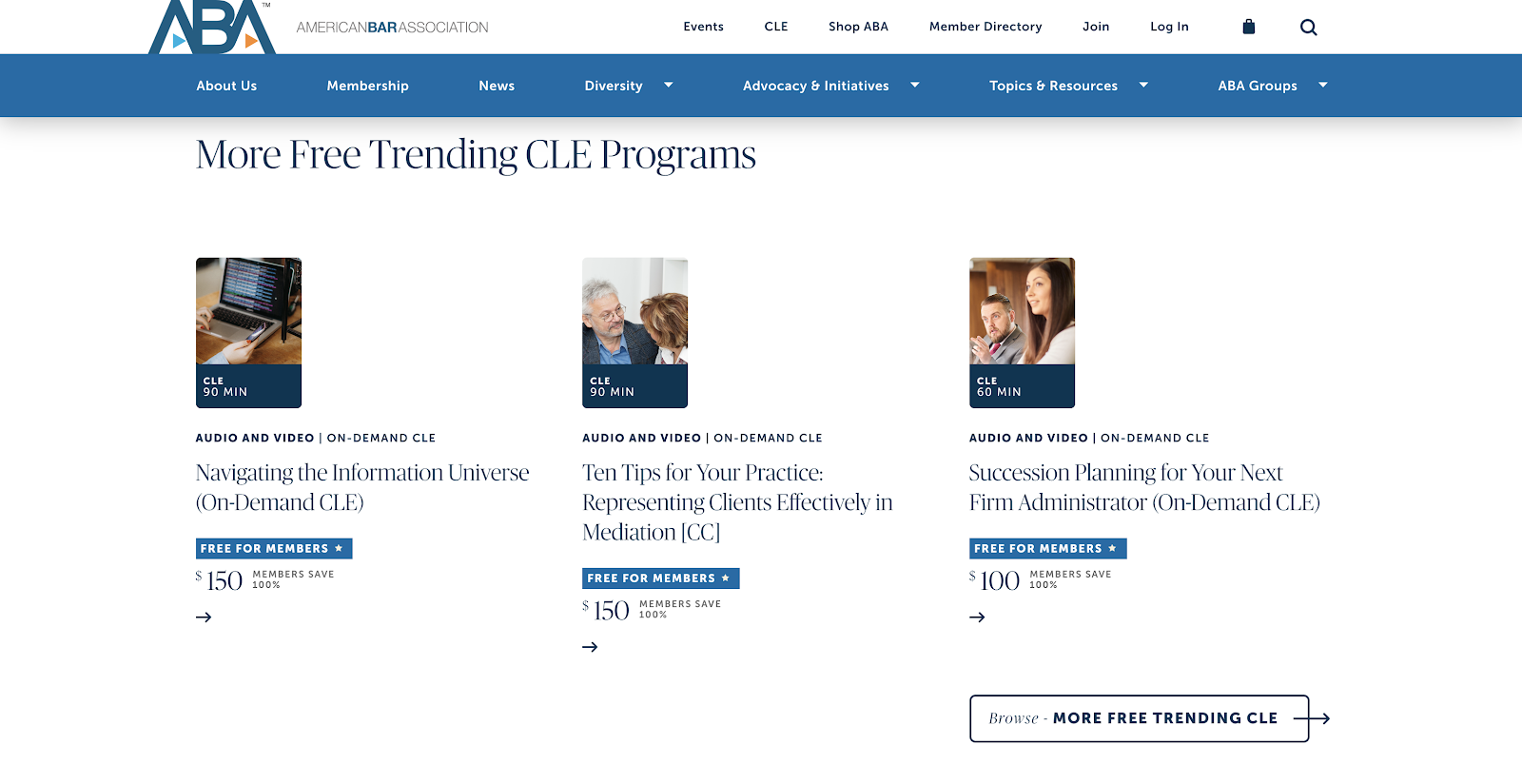 More Free Trending CLE Programs