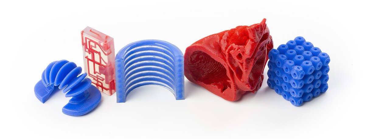 Range of silicone 3D printed parts
