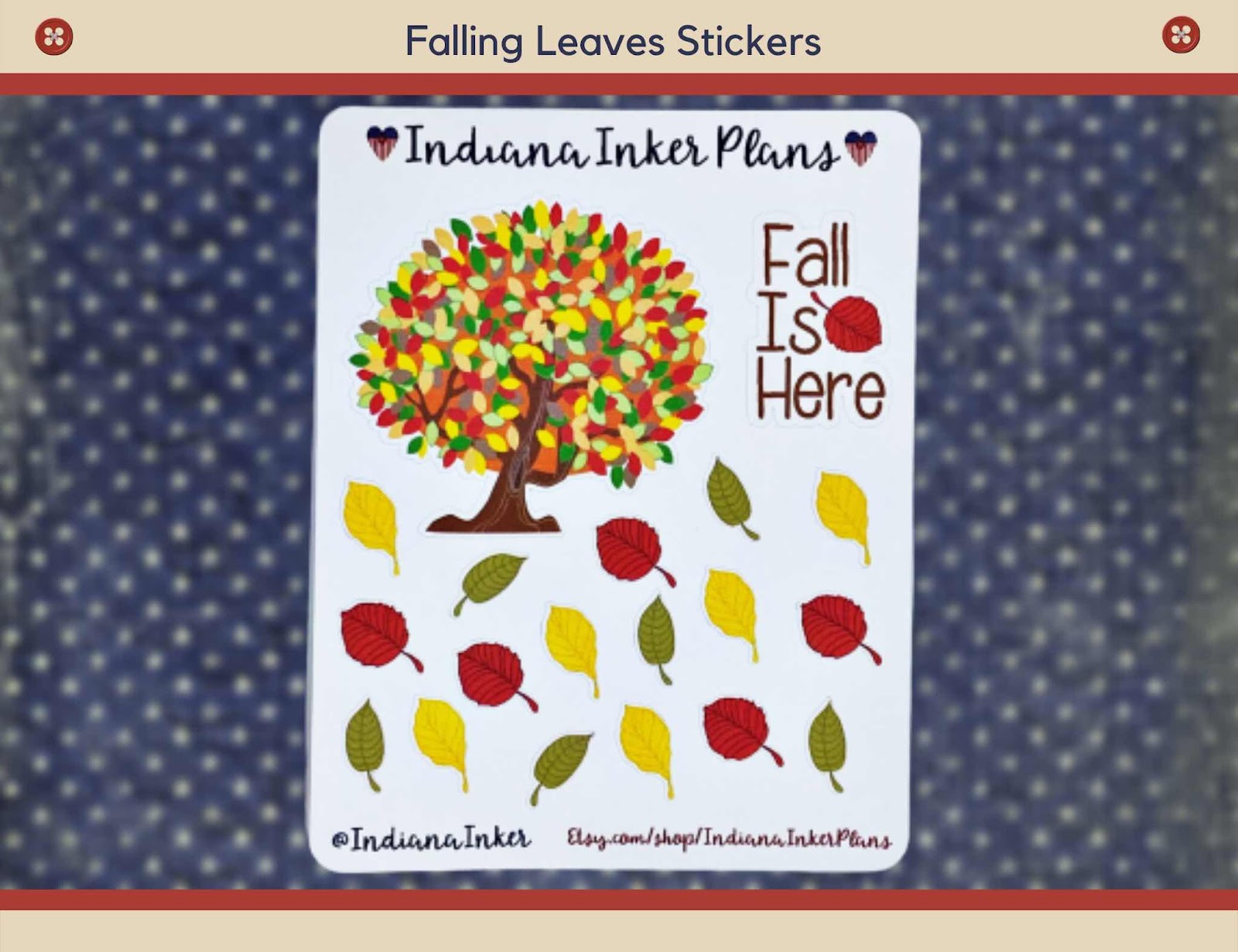 fall leaves stickers