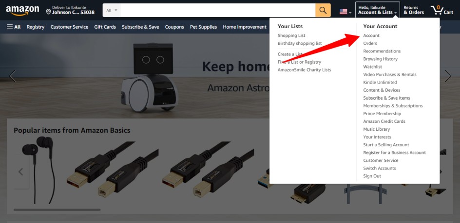 How to delete card details from Amazon