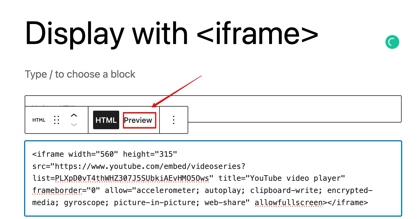 How to embed YouTube playlist: Display with iframe