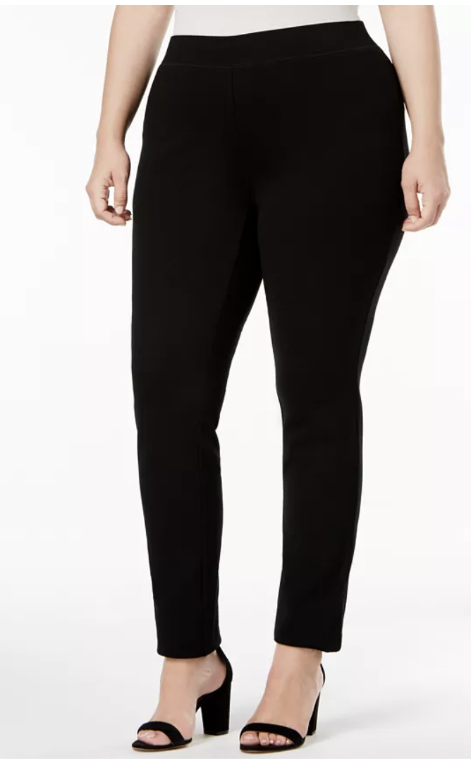 INC INTERNATIONAL CONCEPTS Plus Size Skinny Pull-On Ponte Pants, Created for Macy's