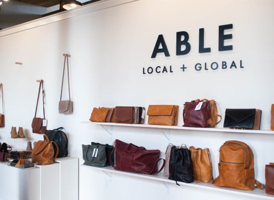 A Collection of Bags of ABLE Sustainable Clothing Brand