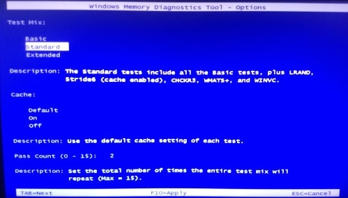 memory problems scan options