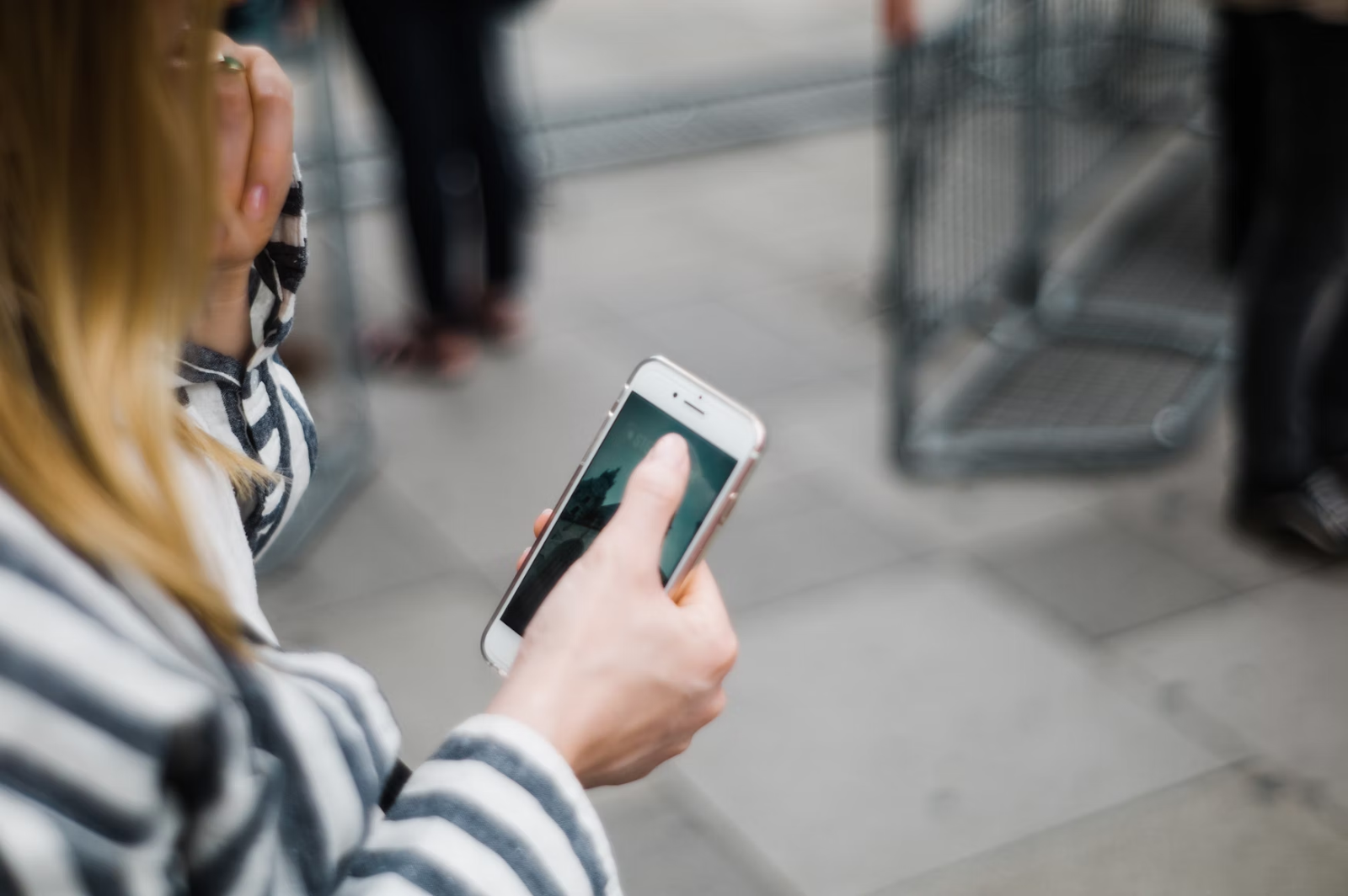 Girl looking at mobile