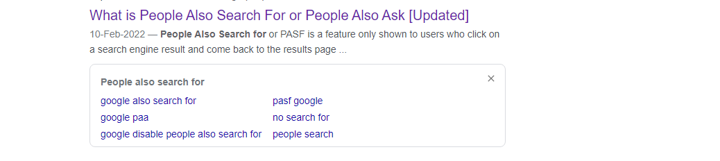 People Also Search