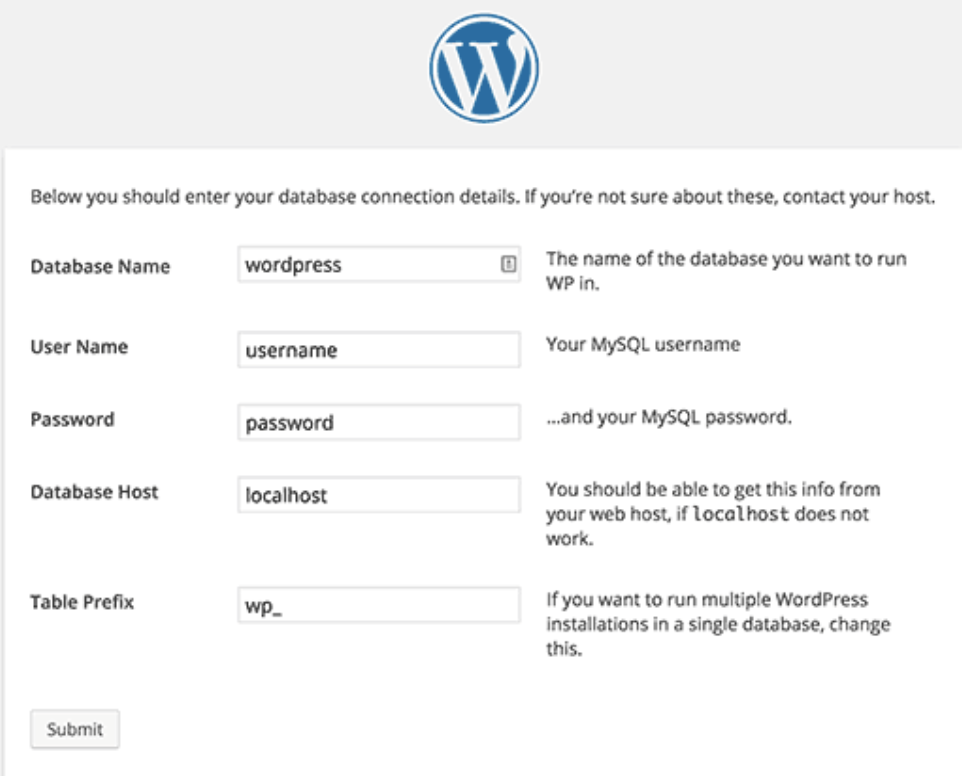 WordPress-database-name