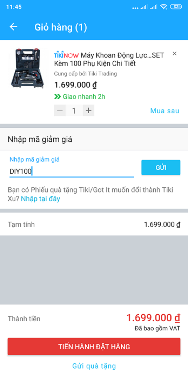 Cách nhập mã giảm giá Tiki trên điện thoại bạn nên biết