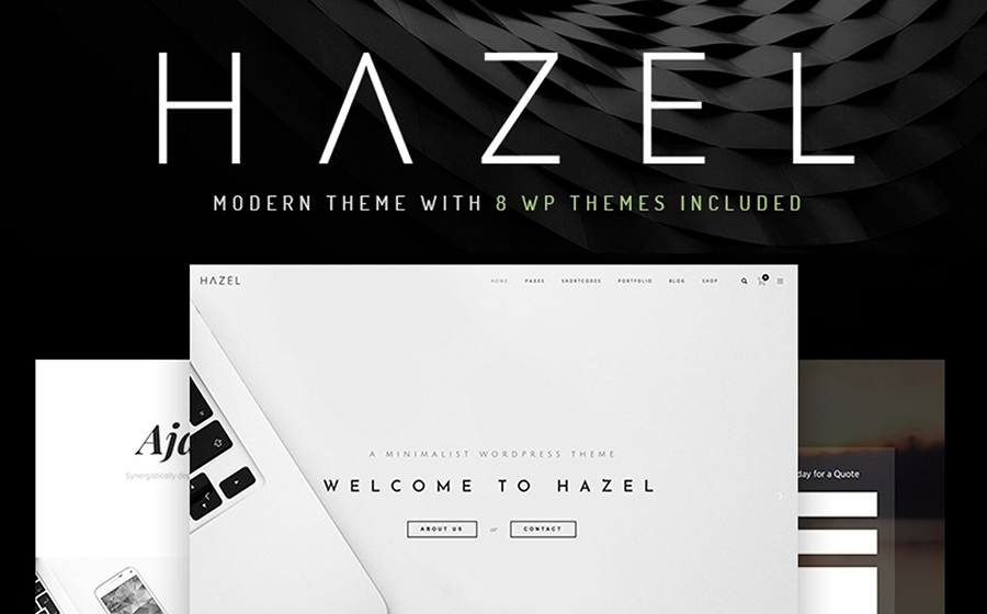 Tema WordPress multifuncional minimalista Hazel