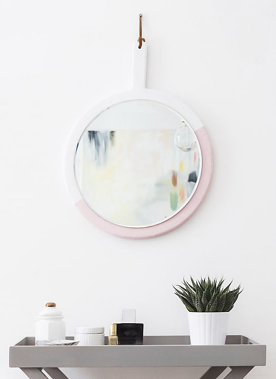 Colour Block DIY Hanging Mirror