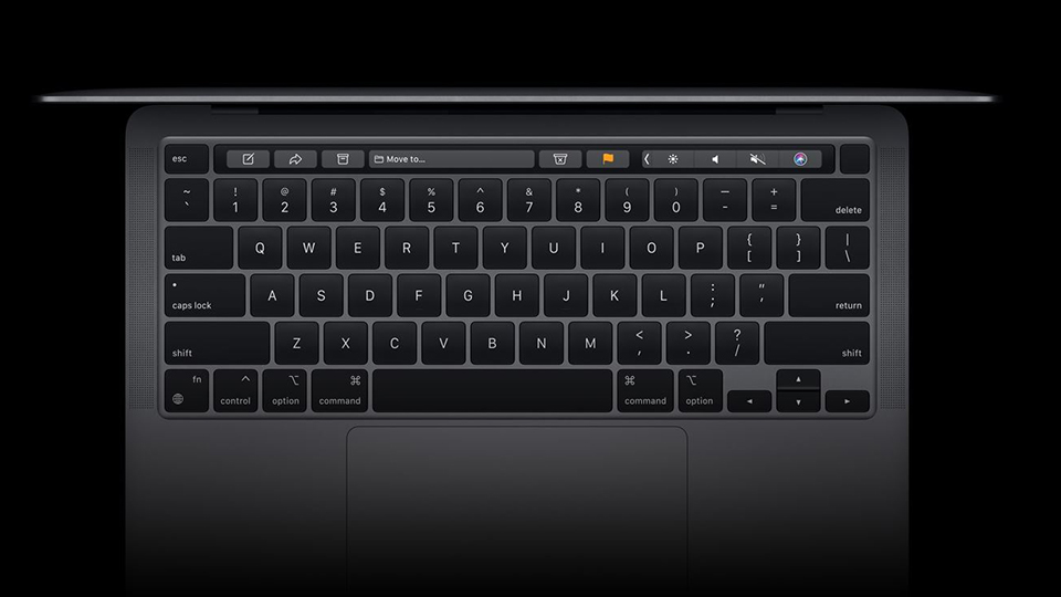Người dùng MacBook Pro M1 2020 thực hiện mọi thao tác dễ dàng hơn với một Touchpad rộng và Touch Bar đa năng.