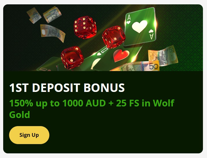 First Deposit Bonus at Lucky Green Casino