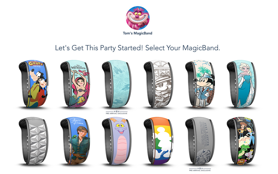 Display of Disney's Magic Bands