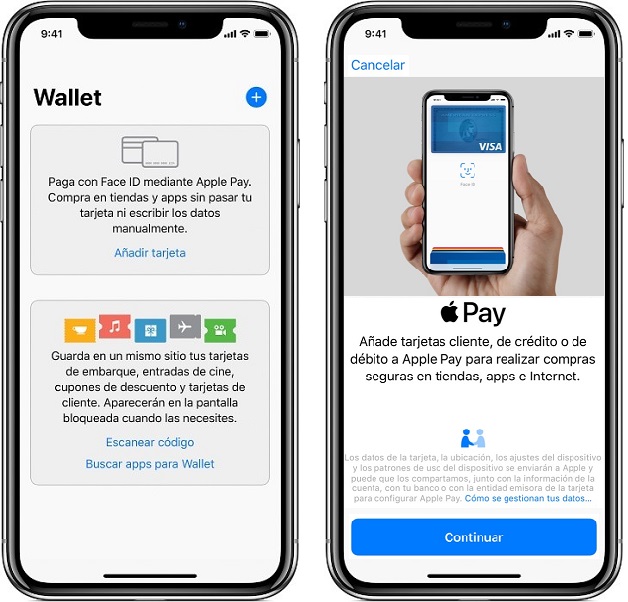 مثال على إنشاء محفظة رقمية وإضافة بطاقات في Apple Pay