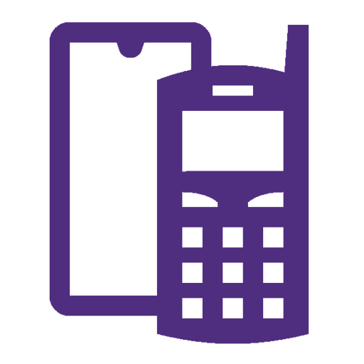 icon of smartphone and feature phone