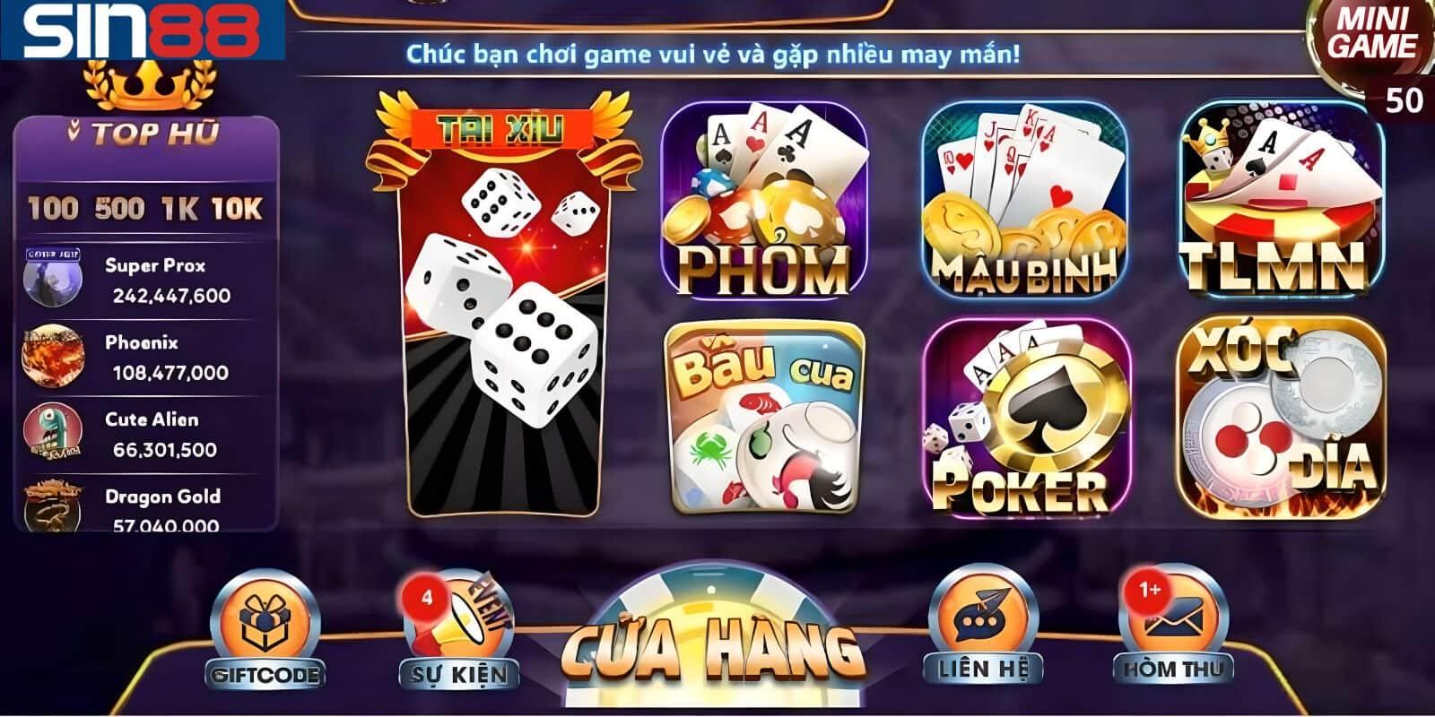 Sảnh chơi game bài được đầu tư hình ảnh đẹp mắt, đồ họa đỉnh cao