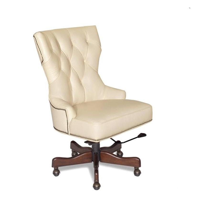 White leather office chair 