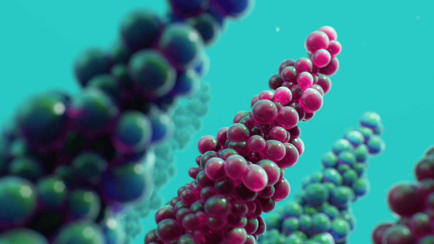 3D still from Mitosis video by Ian Frederick