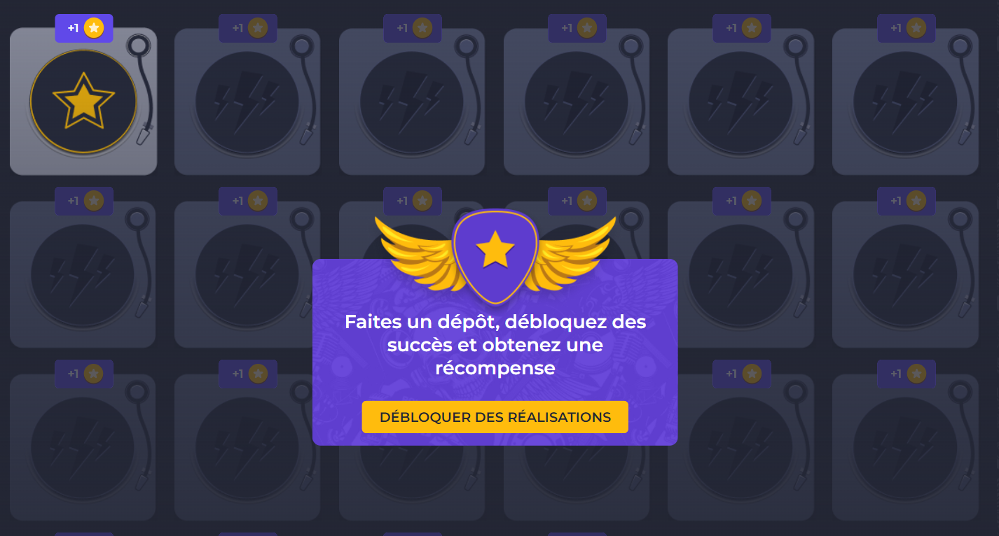 Système de succès proposé par Rolling Slots Casino