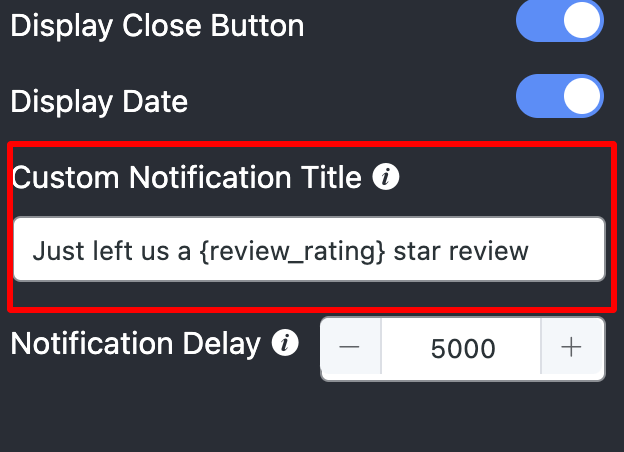 Custom Notification Title