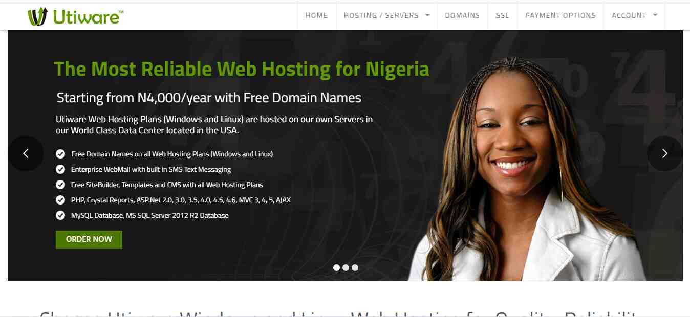 Utiware website builder in Nigeria