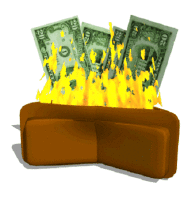 Image result for burning money cartoon
