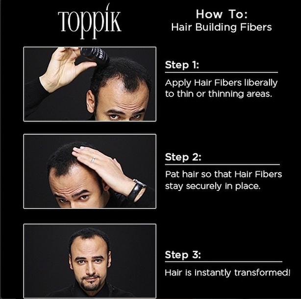 Hair building fiber how to apply