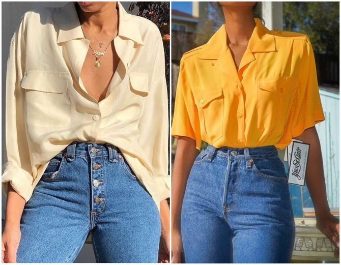 Women's oversized shirt: how to wear in 2021-2022 28