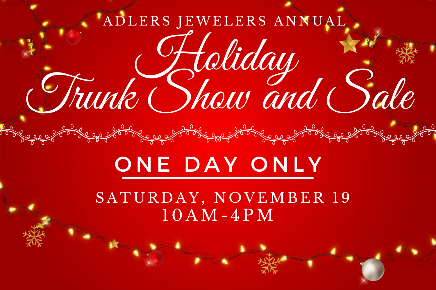 Holiday Trunk Sale - One Day Only - Nov. 19 10am-4pm