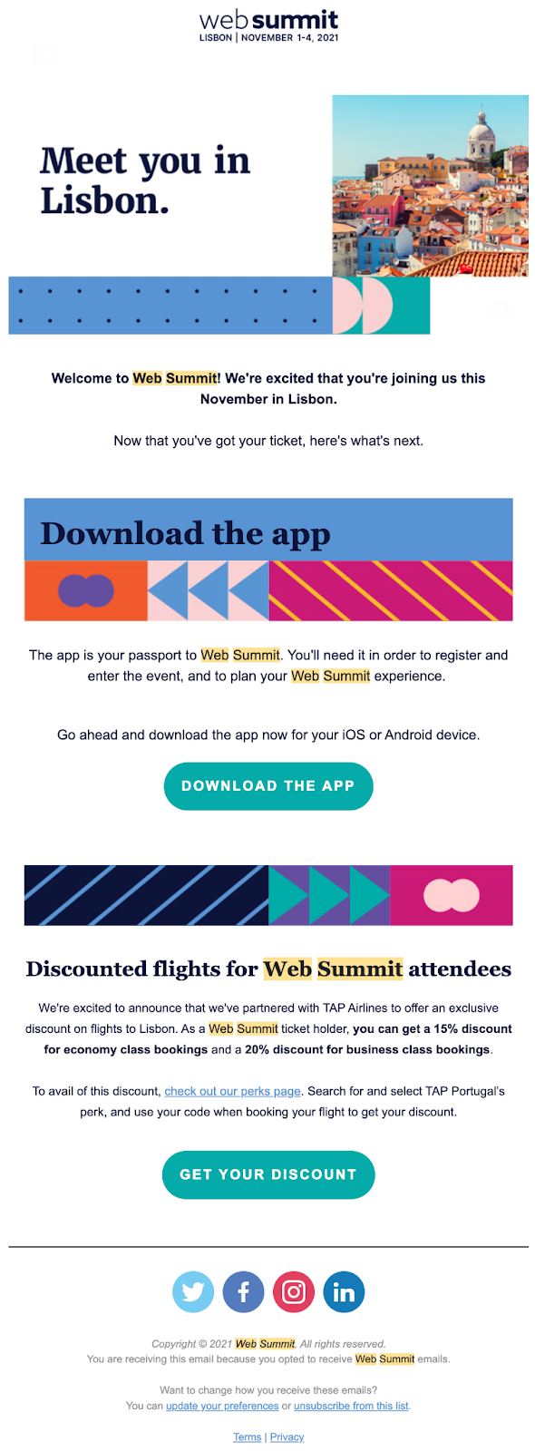 Лист від Web Summit