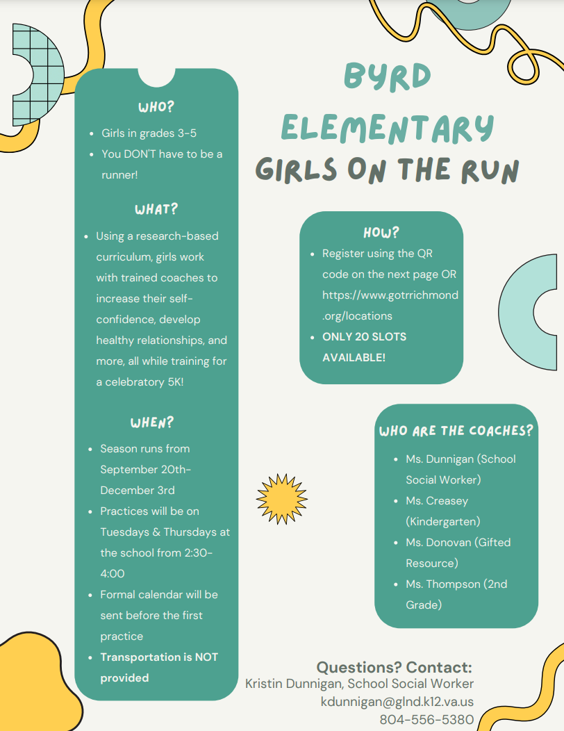 Girls On The Run Information Letter