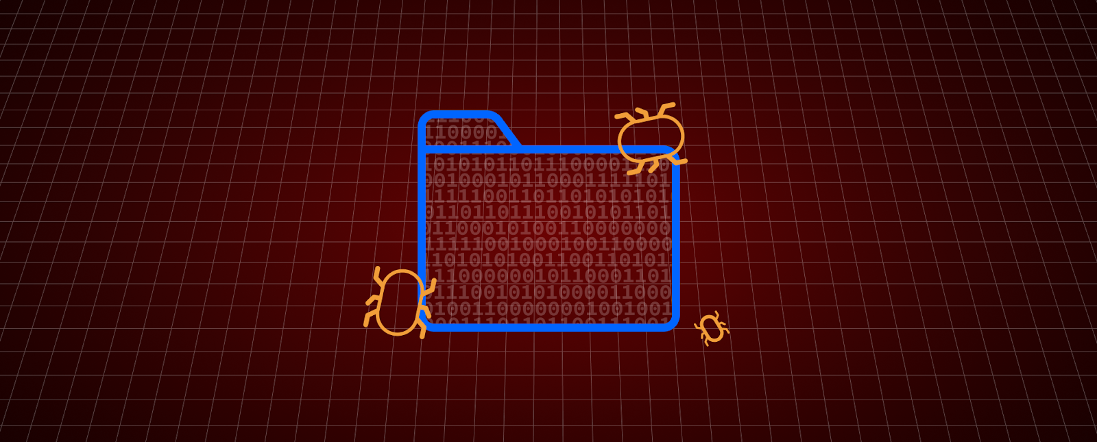 can ransomware encrypt encrypted files infographic of a folder and ransomware symbols