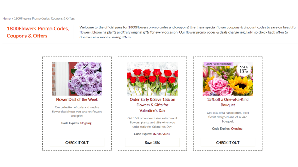 1800 Flowers Coupon Code - 30% 1800 Flowers Promo Code