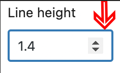 Line height setting in the Post Categories block
