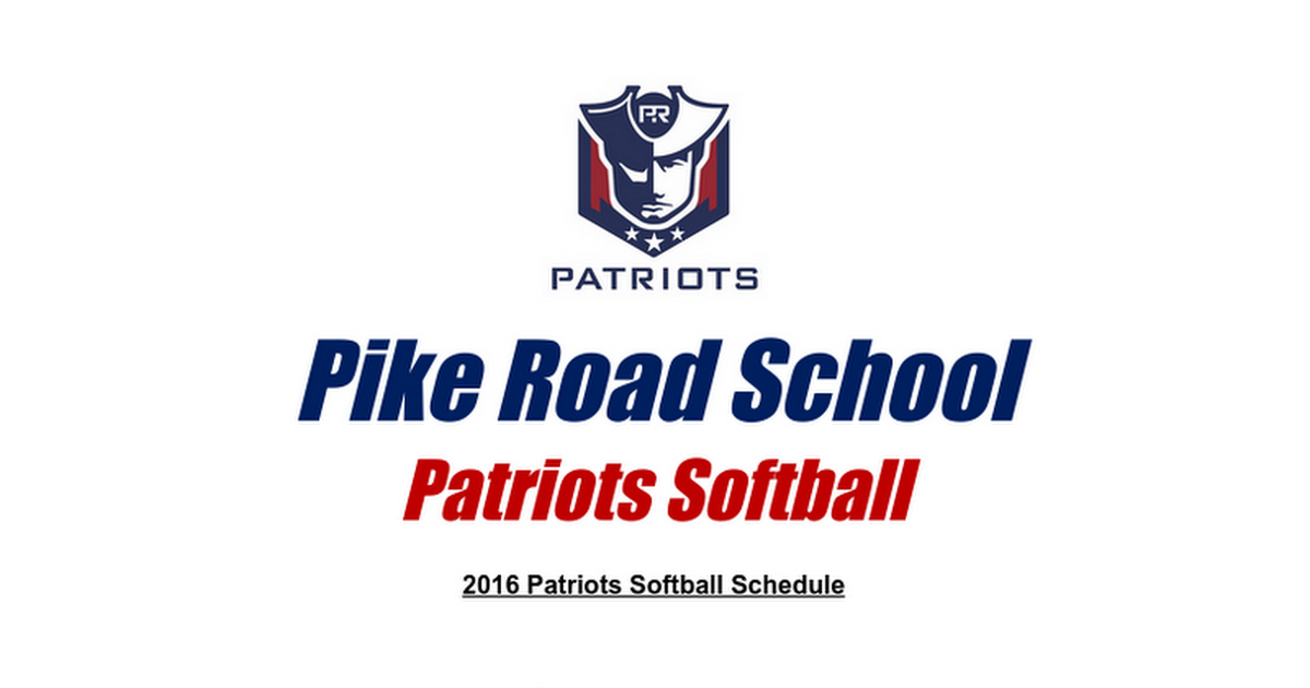 Pike Road 2016 Spring Softball