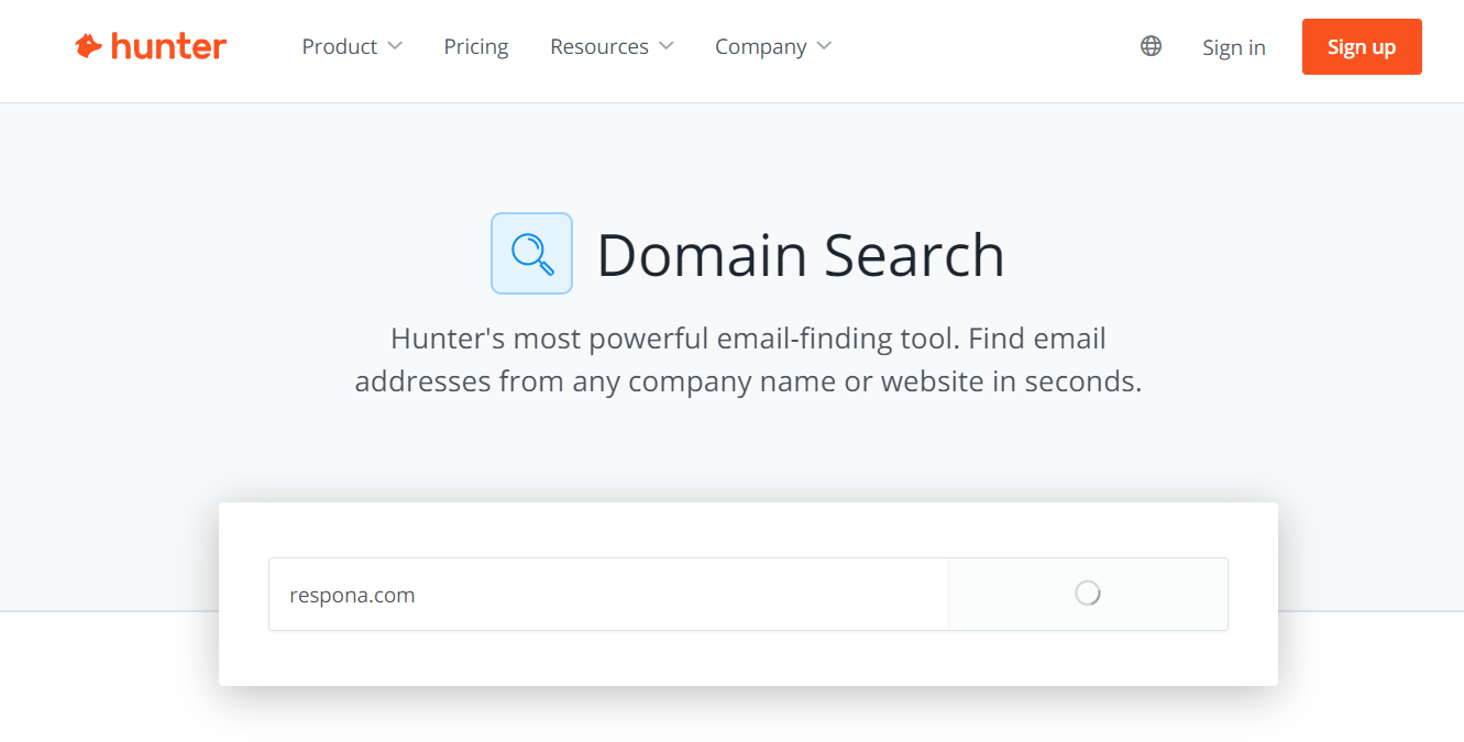 Hunter domain search