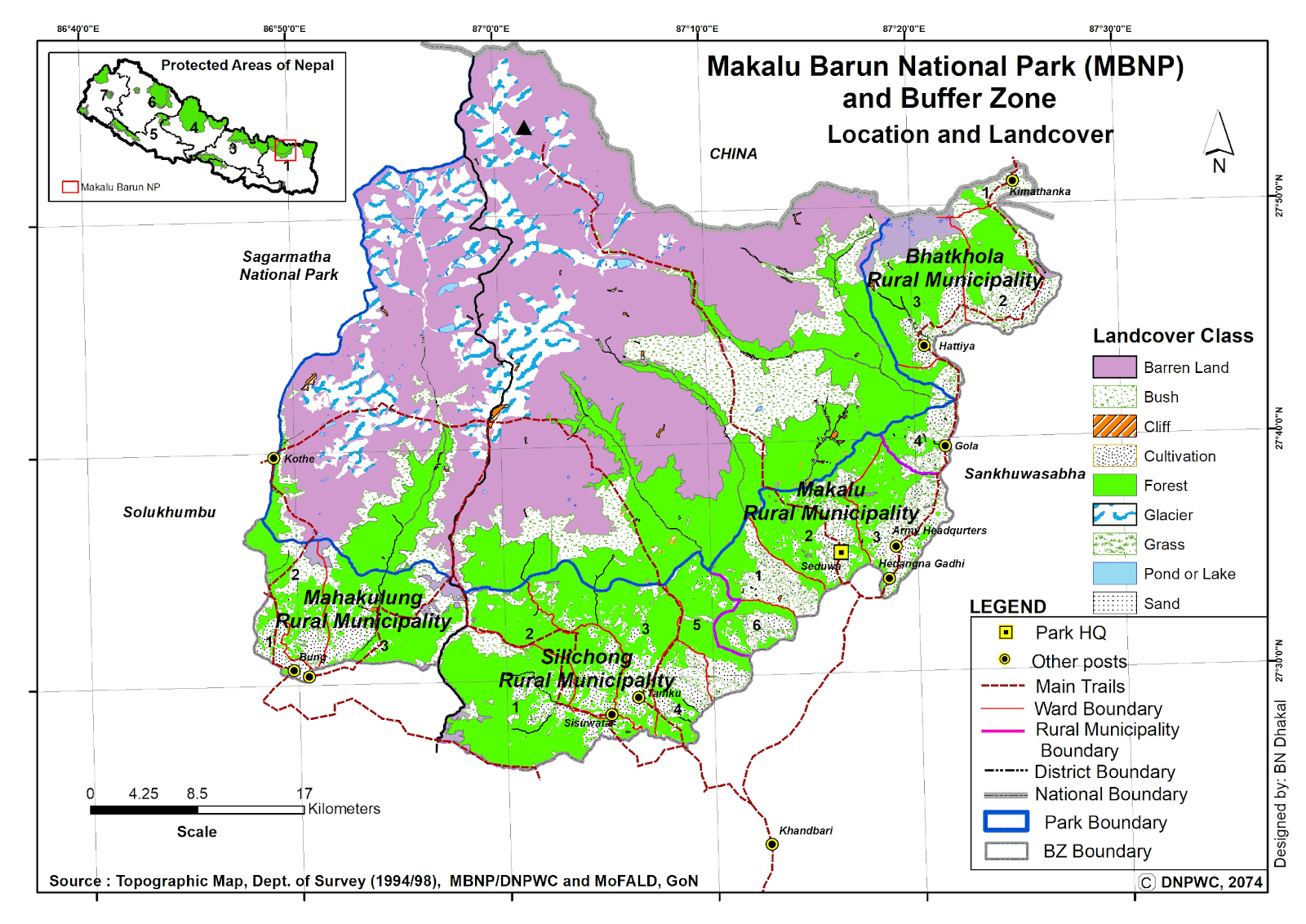 Makalu Barun National Park Map