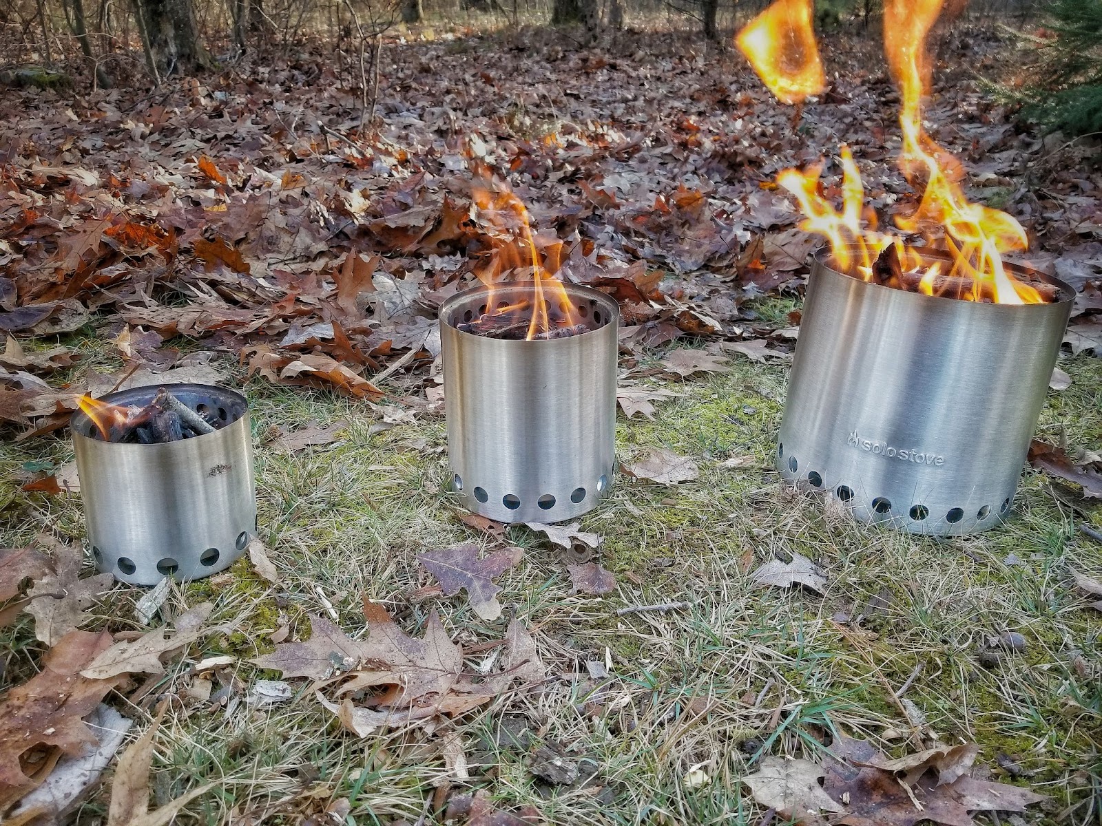 size comparison picture of solo stove backpacking stoves titan lite