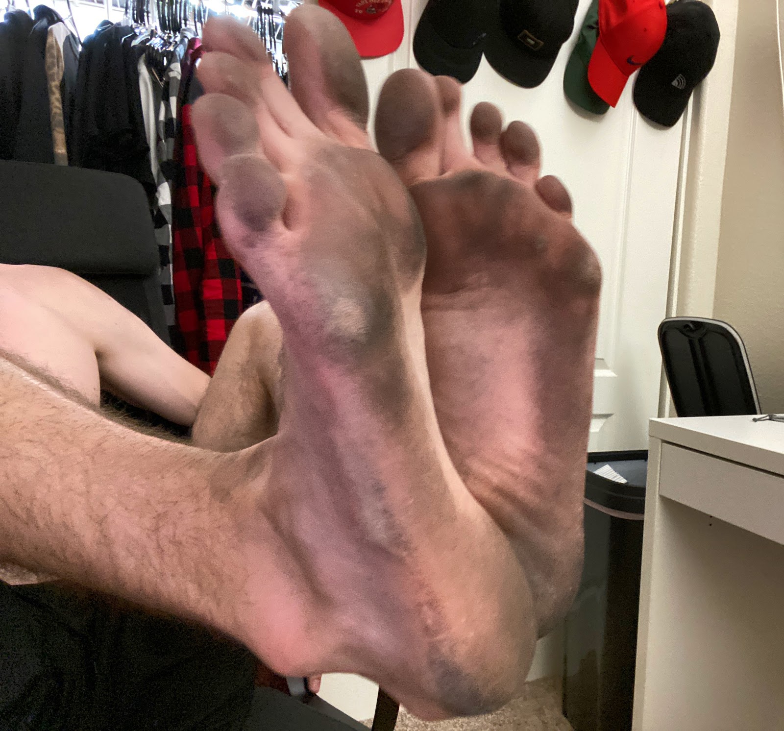 Parkour bare feet after training