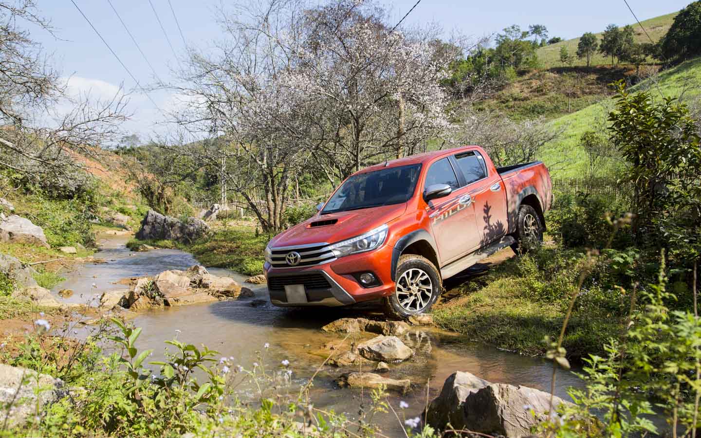 pickup truck on rough terrain