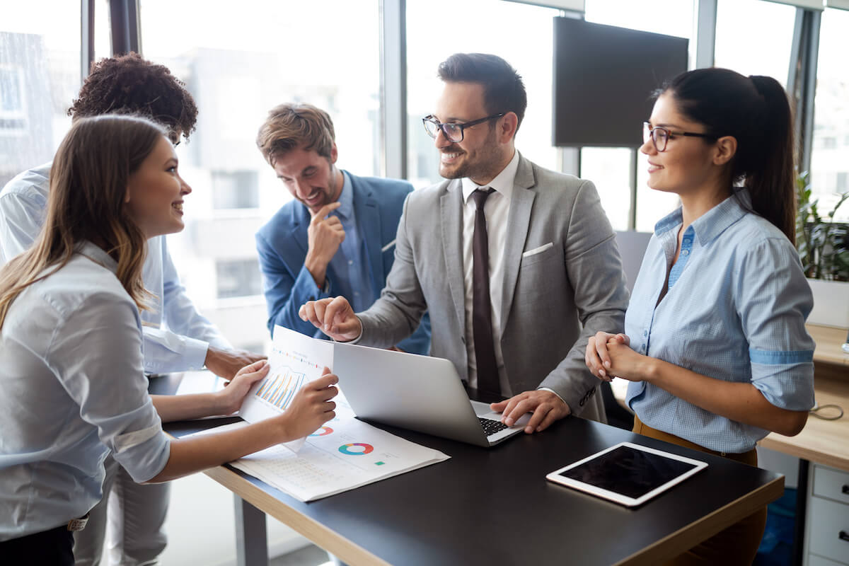 Talent management: entrepreneurs having a meeting