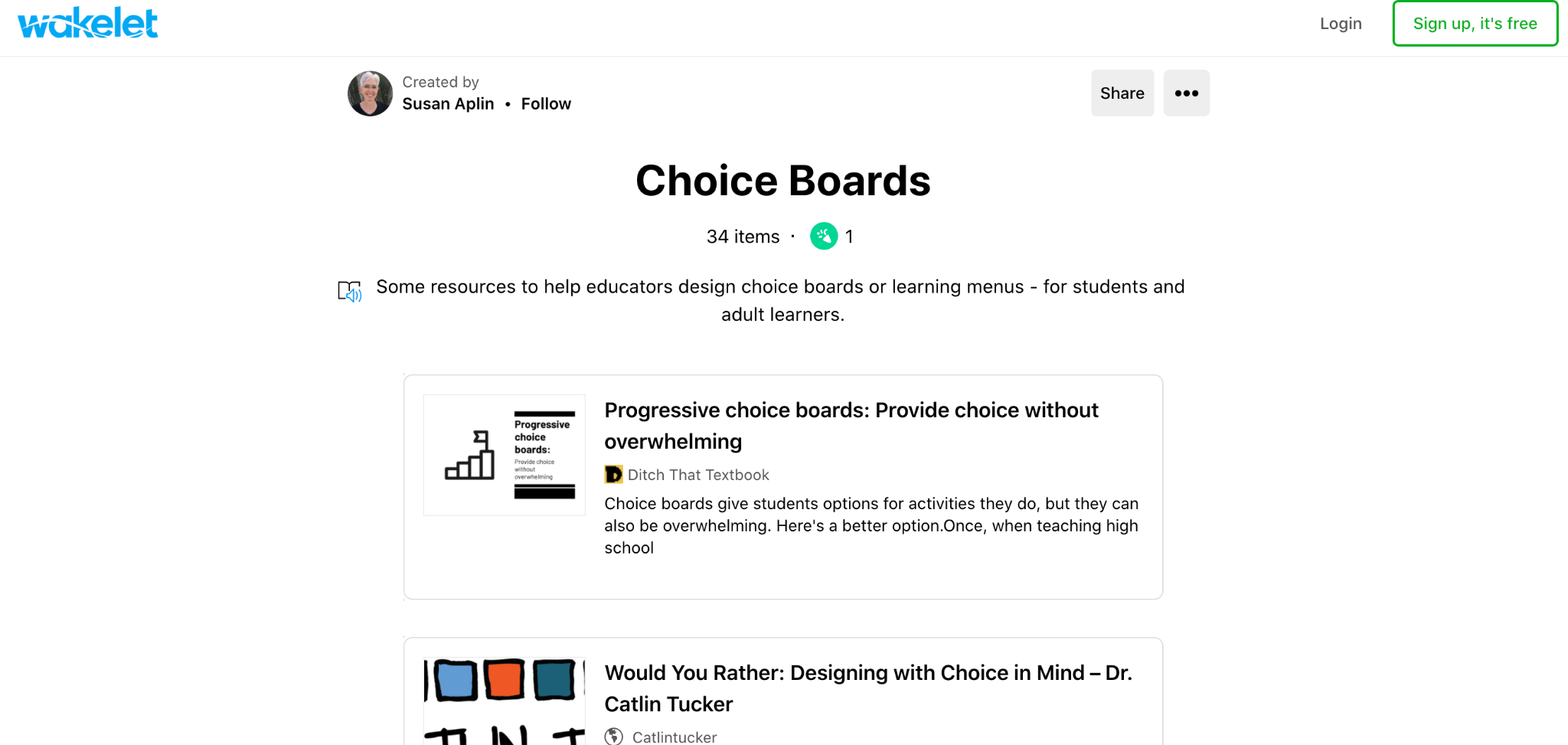 choice board templates