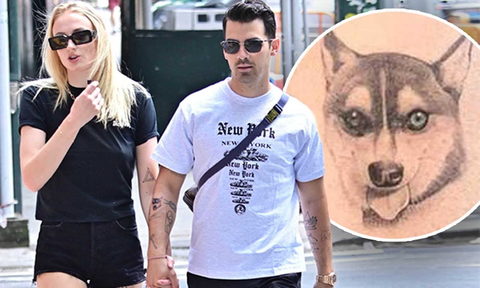 Joe Jonas and Sophie Turner were seen out after getting matching tattoos in  honor of their dog Waldo | Daily Mail Online