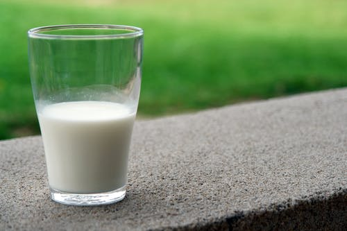 a cup of milk