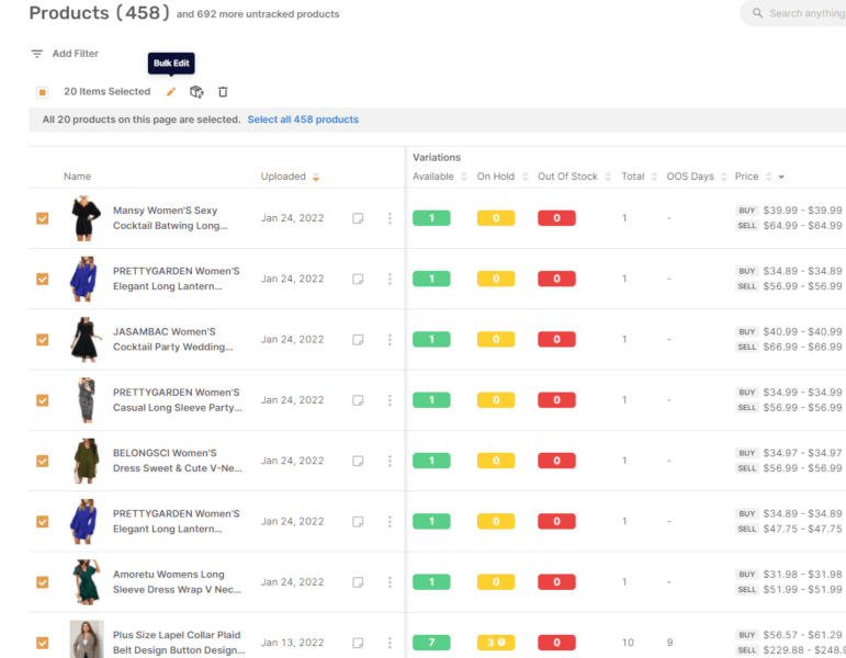 Manage your AutoDS  inventory