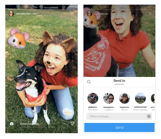 Compartir Instagram Stories con Direct