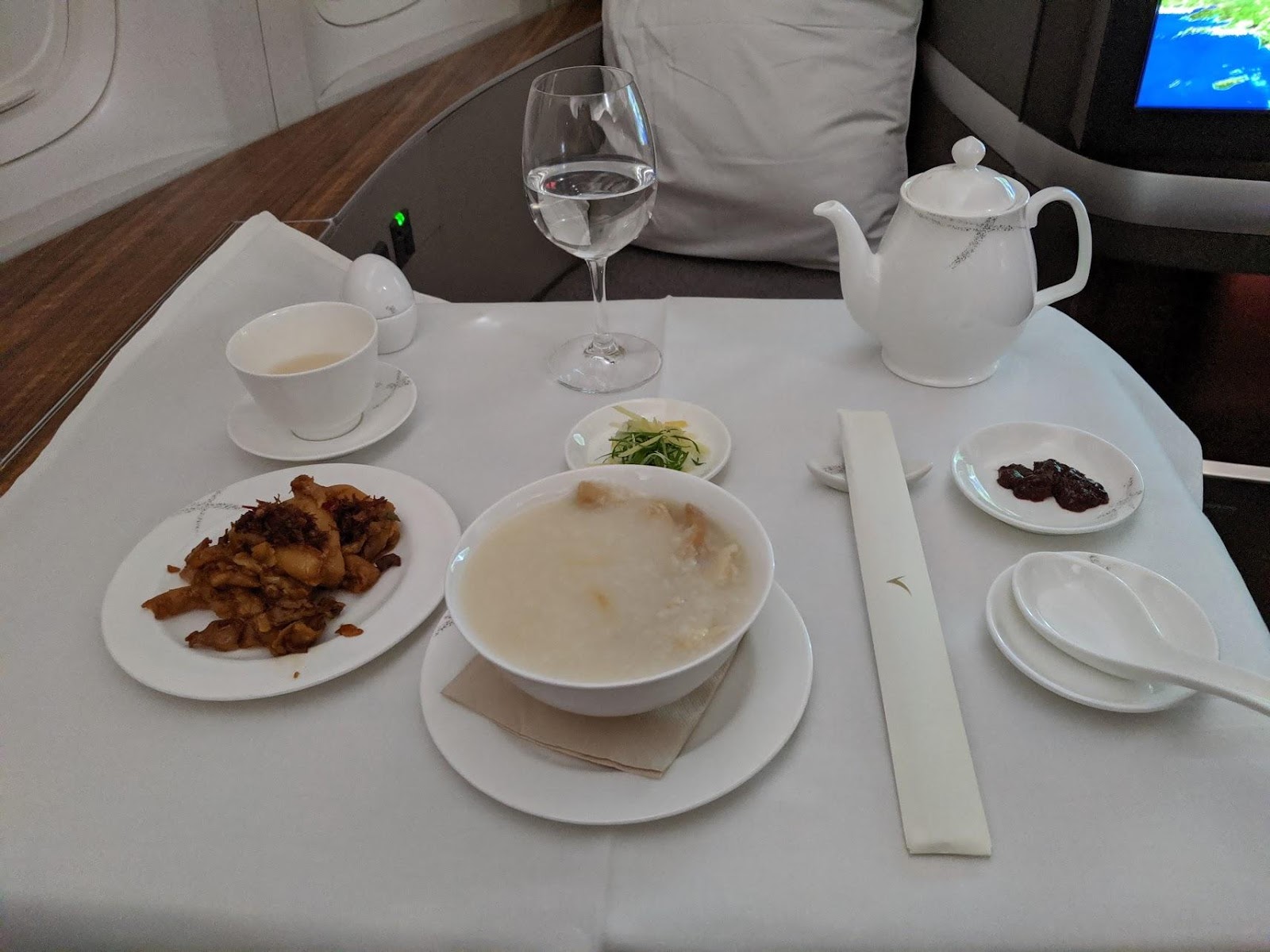 Cathay Pacific First Class Congee