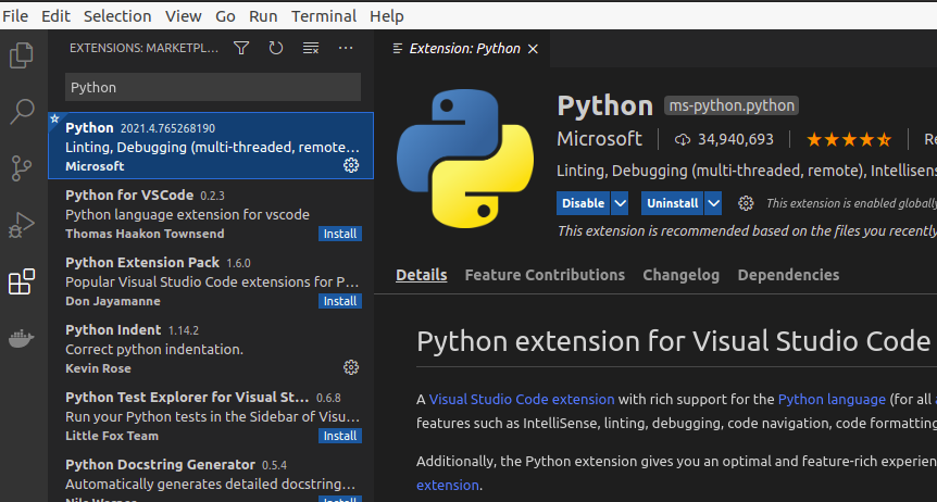 Setup Visual Studio Code for python development | kumarvinay.com